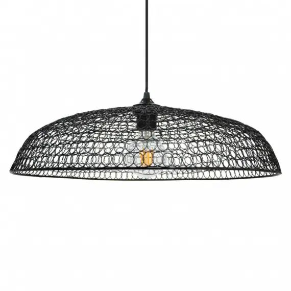 Suspension en métal grillagé noir