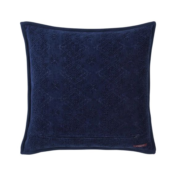 Housse de coussin Coton viscose Indigo 45 x 45 cm