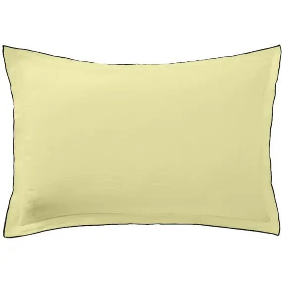 Taie d&rsquo;oreiller lin lave jaune 50×70 cm