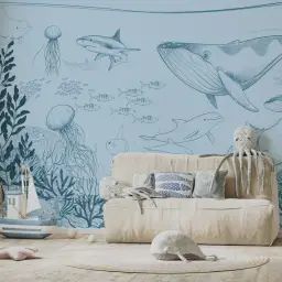 Papier peint panoramique enfant océan 525 x 250 cm