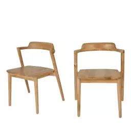 Joko – Lot de 2 chaises en teck – Couleur – Bois
