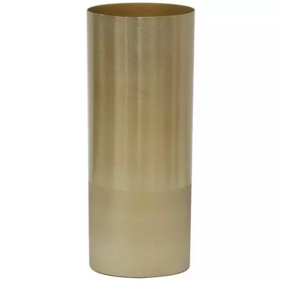 Vase cylindrique en métal doré petit modèle