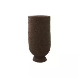 Vase Terra en Céramique, Argile – Couleur Marron – 13 x 13 x 27 cm