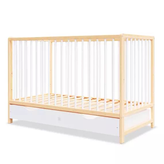 Lit Bébé évolutif avec tiroir  60×120 (matelas non inclus)