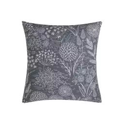 Taie d’oreiller imprimée en lyocell gris 63×63