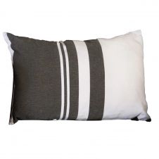 Housse de coussin coton motif symétrique noir blanc 35 x 50