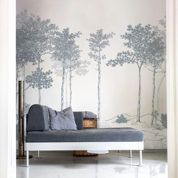Papier peint panoramique balade dans les bois – 250×510