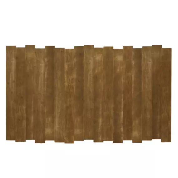 Tête de lit en bois d’épicéa en couleur marron vieilli pour lit 150 cm