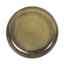Lot de 6 assiettes à dessert   22 cm  en grès  vert