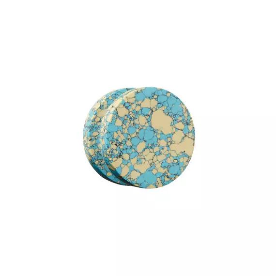 Patère Swirl en Matériau composite, Poudre de marbre recyclée – Couleur Bleu – 9 x 9 x 4.8 cm – Designer