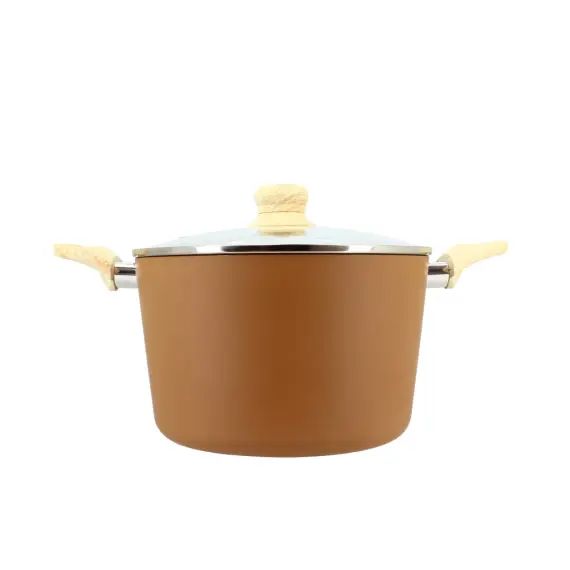 Faitout en aluminium Ø24cm noisette – compatible induction