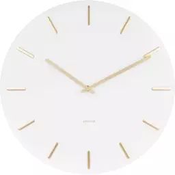 Horloge en métal charme 45 cm blanc