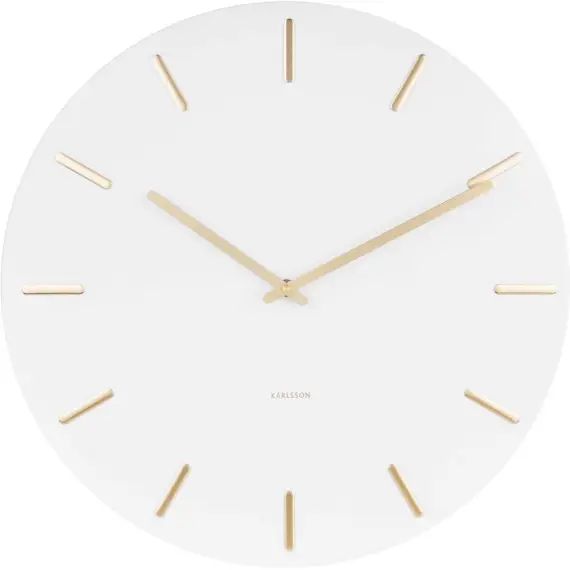 Horloge en métal charme 45 cm blanc