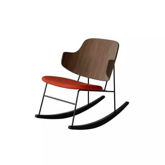 Rocking chair The Penguin en Bois, Placage de noyer – Couleur Bois naturel – 56 x 85 x 74 cm – Designer Ib Kofod-Larsen