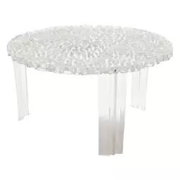 Table basse T-Table en Plastique, PMMA – Couleur Transparent – 60 x 60 x 28 cm – Designer Patricia Urquiola