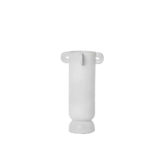 Vase Vases en Céramique, Grès émaillé – Couleur Blanc – 24.99 x 24.99 x 31 cm