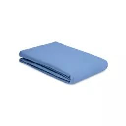 Drap plat 240 x 310 cm Drap plat lin en Tissu, Lin lavé – Couleur Bleu – 19.83 x 19.83 x 19.83 cm