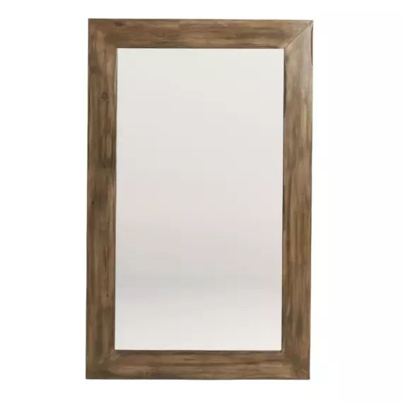 Miroir mural intégral en bois récupéré 160 cm