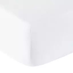 Drap housse coton blanc 90×190 cm