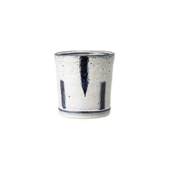 Pot de fleur en grès bleu H14