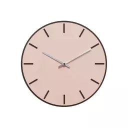 Horloge murale en linoléum rose D28cm