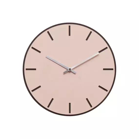 Horloge murale en linoléum rose D28cm