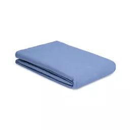 Drap plat 270 x 310 cm Drap plat lin en Tissu, Lin lavé – Couleur Bleu – 19.83 x 19.83 x 19.83 cm