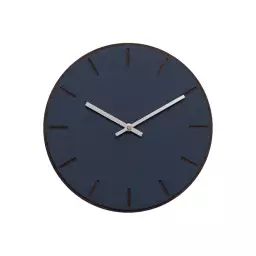 Horloge murale en linoléum bleu D28cm