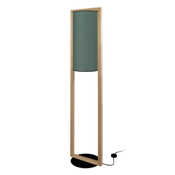 Lampadaire bois  foncé et vert