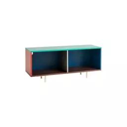 Buffet bas Colour Cabinet en Bois, Panneau en fibres de bois – Couleur Multicolore – 120 x 39 x 51 cm – Designer Muller Van Severen