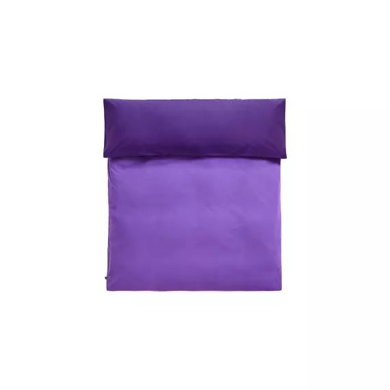 Housse de couette 240 x 220 cm Duo en Tissu, Coton Oeko-tex – Couleur Violet – 240 x 220 x 1 cm