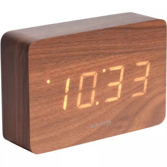 Réveil rectangulaire en bois square bois foncé