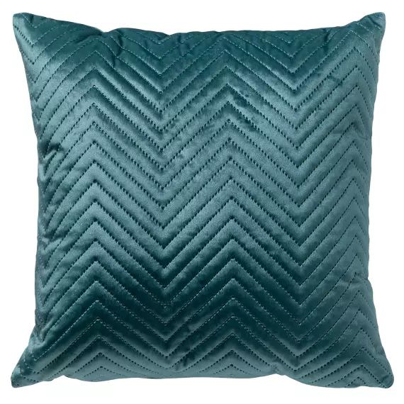 Housse de coussin vert en velours-40×40 cm avec motif