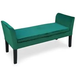 Banc coffre en velours vert