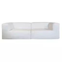Canapé modulable – Déhoussable 3 places – Coton lavé blanc