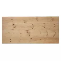 Tête de lit lames horizontales en bois couleur chêne moyen 160x80cm
