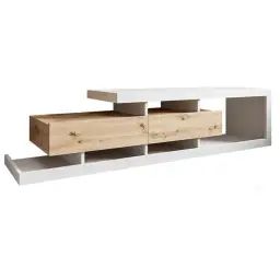 Meuble TV style scandinave 198 cm bois / blanc