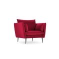 image de fauteuils scandinave Fauteuil 1 place en velours rouge