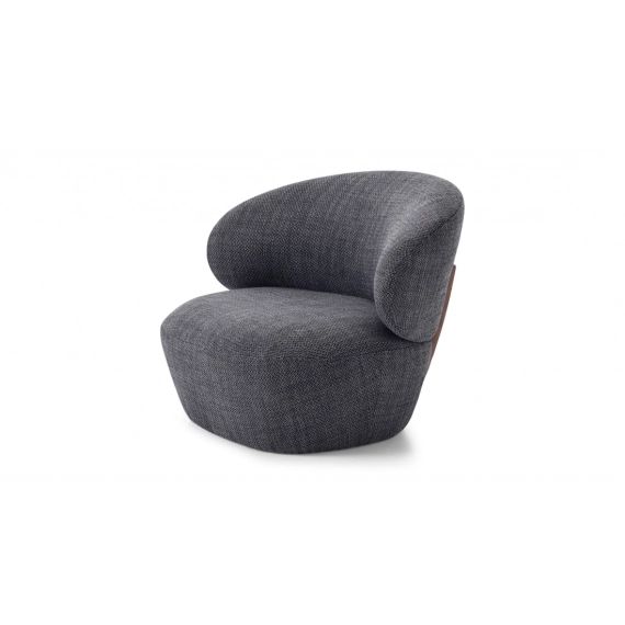 Amrita, fauteuil, tissé bouclé texturé gris ardoise
