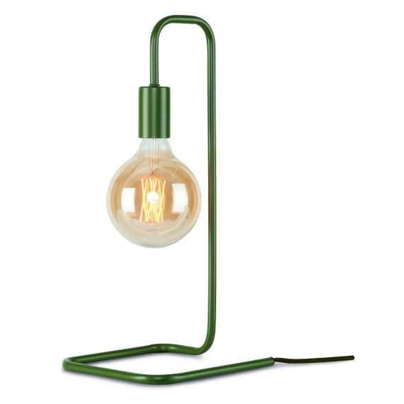 Lampe de table en fer vert H45cm