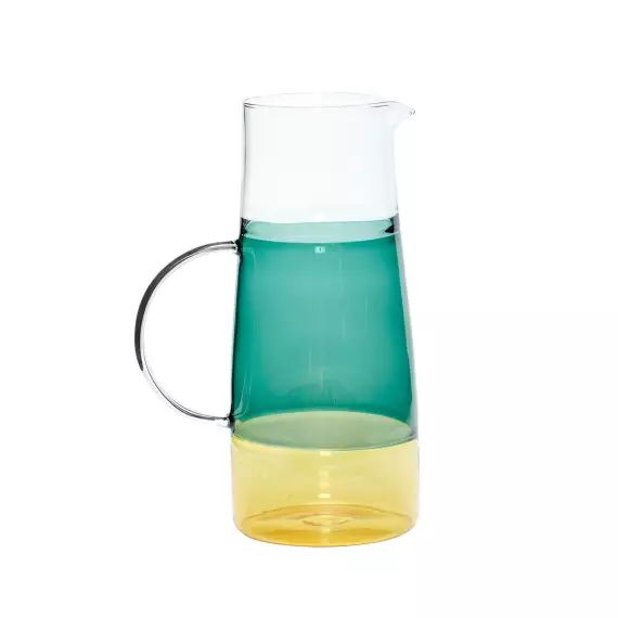 Carafe en verre vert