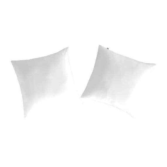 2 taies d’oreiller en coton blanc 65×65