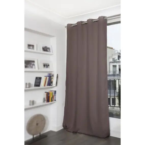 Rideau thermique occultant gris 140×260