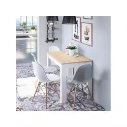 Table scandinave extensible blanche 8-10 personnes ASTRID - DIP