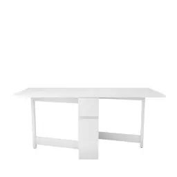 Table à manger pliable en bois 170x90cm blanc