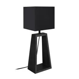 Lampe de chevet bois  noir