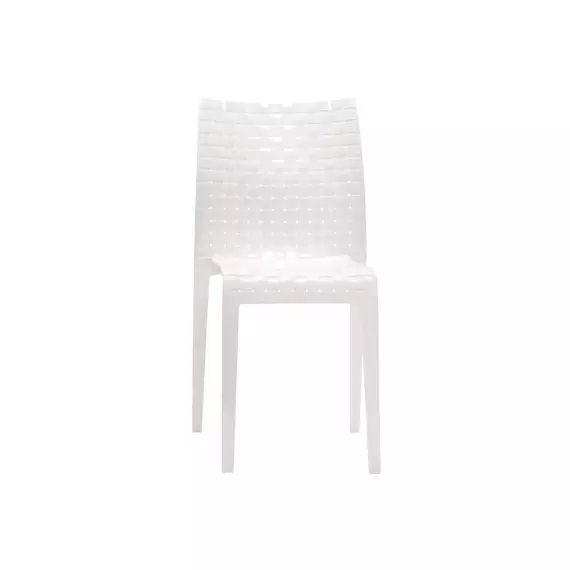 Chaise empilable Ami Ami en Plastique, Polycarbonate – Couleur Blanc – 55 x 41 x 85 cm – Designer Tokujin Yoshioka