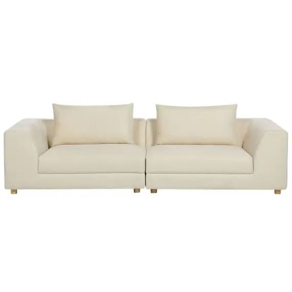 Canapé 3 places 3 personnes en polyester beige