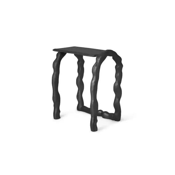 Tabouret Rotben en Métal, Fonte d’aluminium recyclée – Couleur Noir – 45 x 32 x 54 cm – Designer Anna Maria Øfstedal Eng