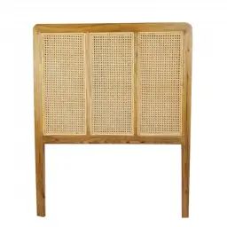 Tête de lit bois et cannage